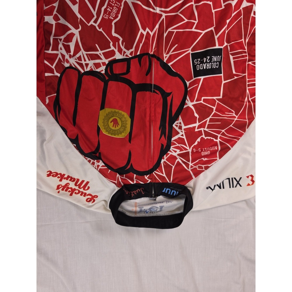 Primal Cycling Jersey Mens 2XL Red Team Left Hand Brewing Bike MS Full Zip
